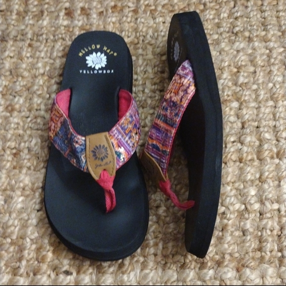 Yellow Box Shoes Yellow Box Flip Flops 2 Pair Poshmark